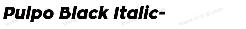 Pulpo Black Italic字体转换
